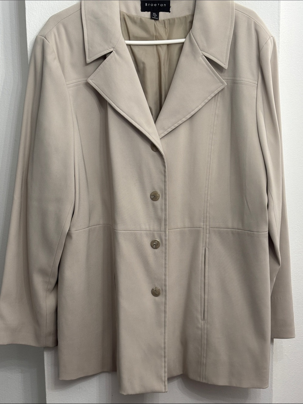 Braetan Light Beige Tailored Jacket Size XL - Picture 3 of 8